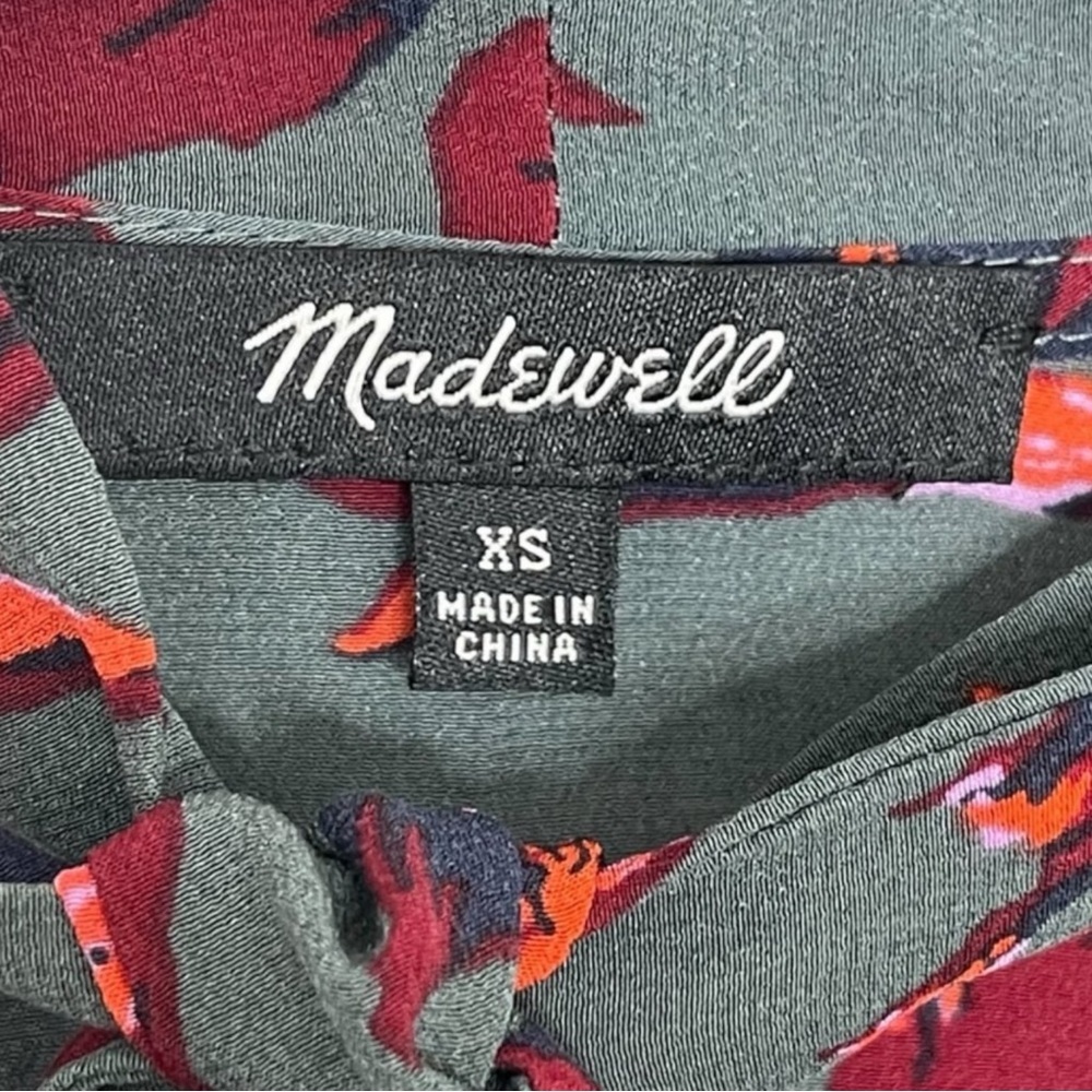 MADEWELL Silk Tie-Neck Wrap Top in Winter Orchid Size XS -- GORGEOUS!!! - Picture 8 of 10